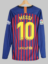 2018/19 Barcelona Messi #10 Home Shirt L/S (M)