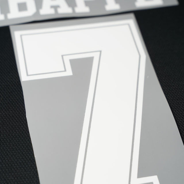 2018/19 PSG Third (Black kit) Name Set Mbappe 7 (Repro)