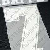 2018/19 PSG Third (Black kit) Name Set Mbappe 7 (Repro)