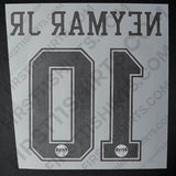 2018/19 PSG Third (Black kit) Name Set Neymar 10 (Repro)