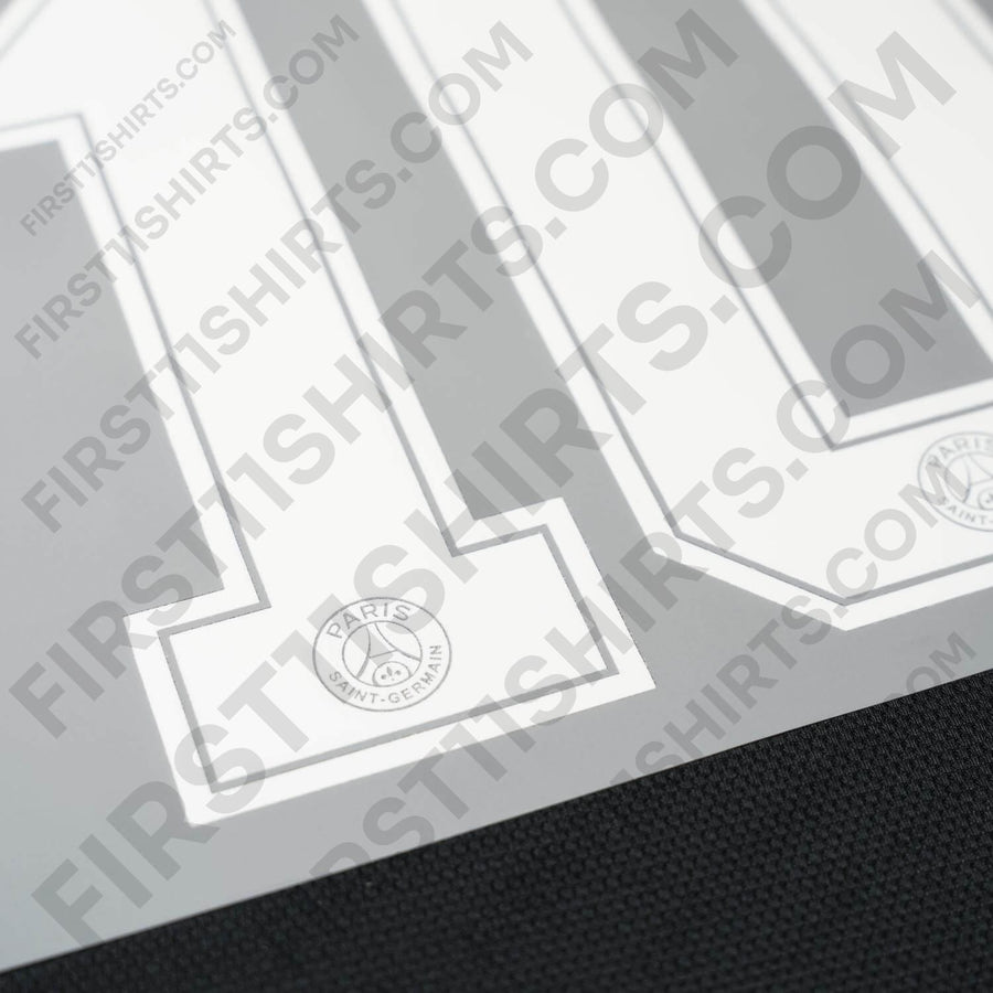 2018/19 PSG Third (Black kit) Name Set Neymar 10 (Repro)