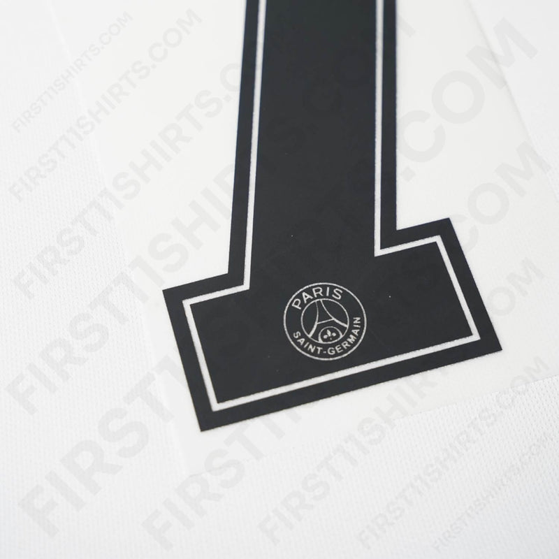 2018/19 PSG Third (White kit) Name Set Mbappe 7 (Repro)
