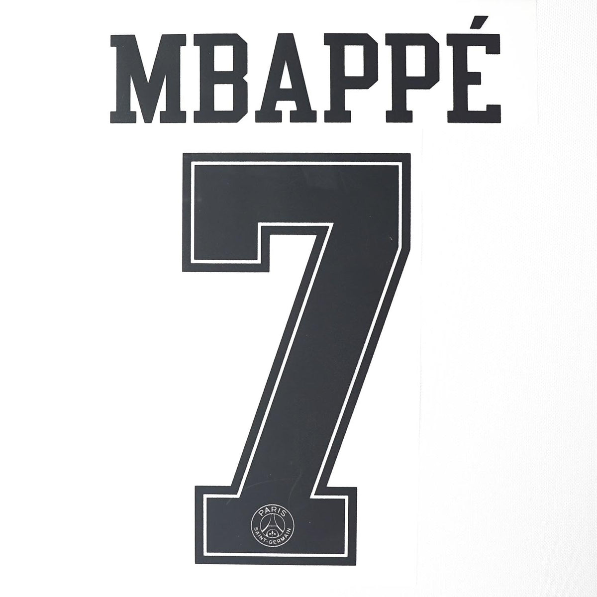 2018/19 PSG Tercero (kit blanco) Nombre Set Mbappe 7 (Repro)