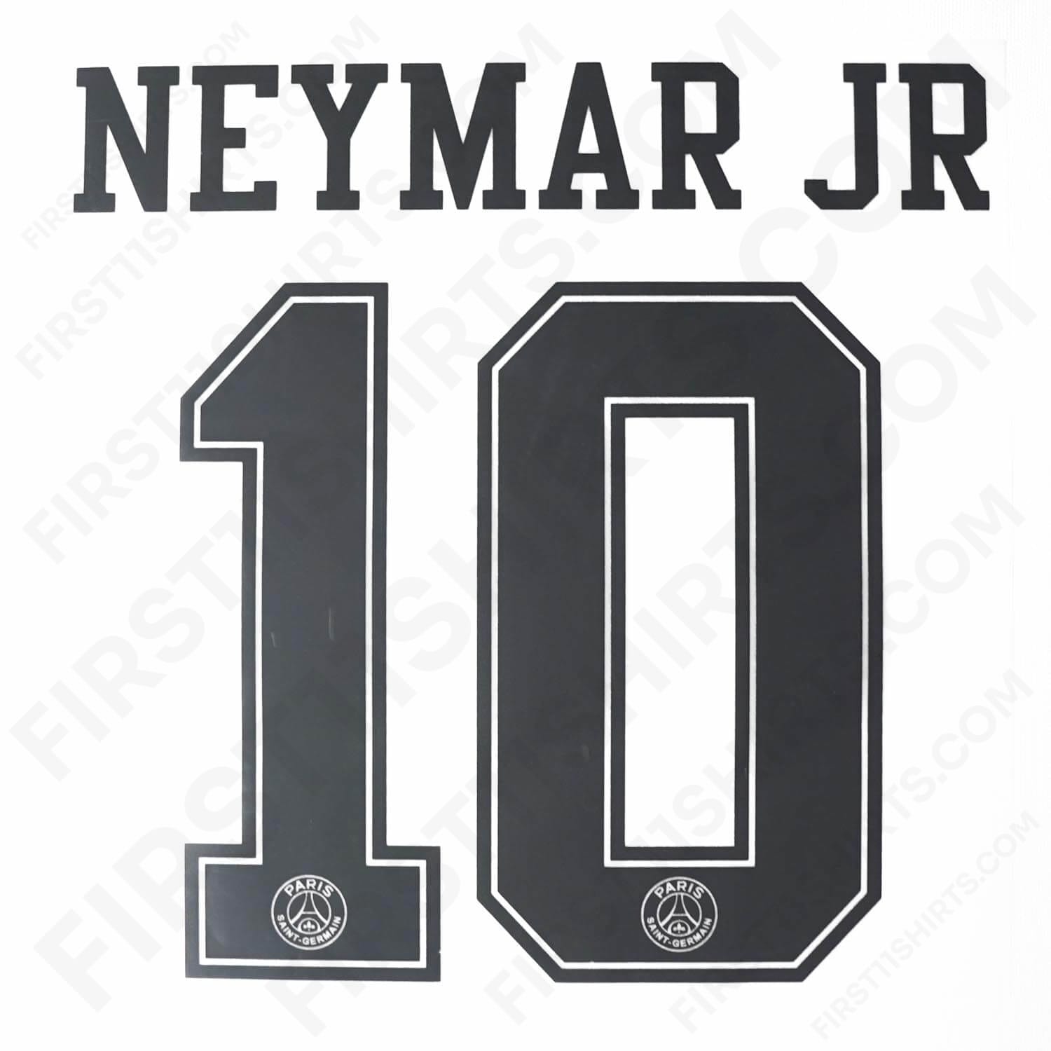 2018/19 PSG Third (White kit) Name Set Neymar 10 (Repro)