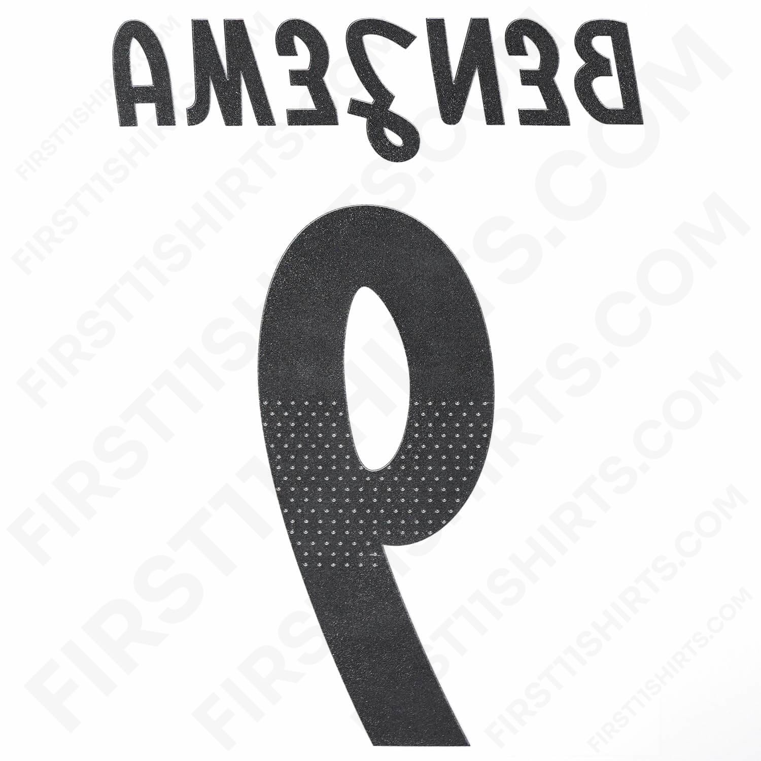 2018/19 Real Madrid Home Name Set Benzema 9 (Repro)