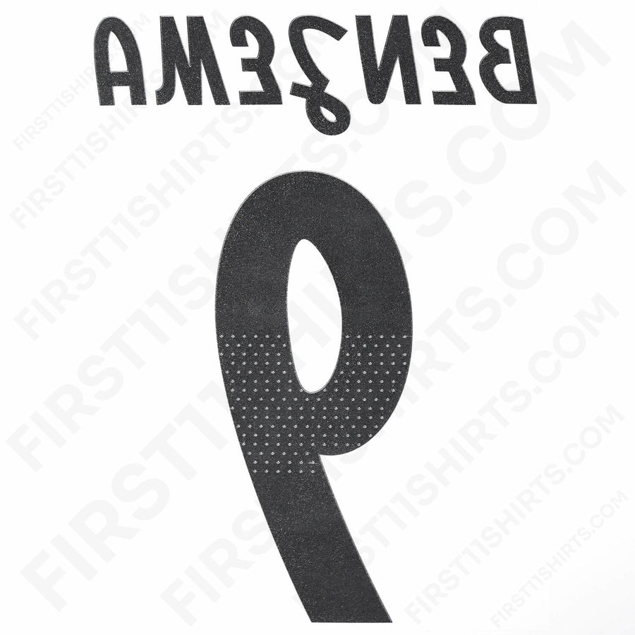 2018/19 Real Madrid Home Name Set Benzema 9 (Repro)