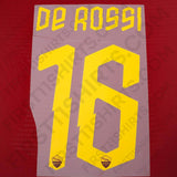 2019/20 AS Roma Home Name Set De Rossi 16 (Repro)