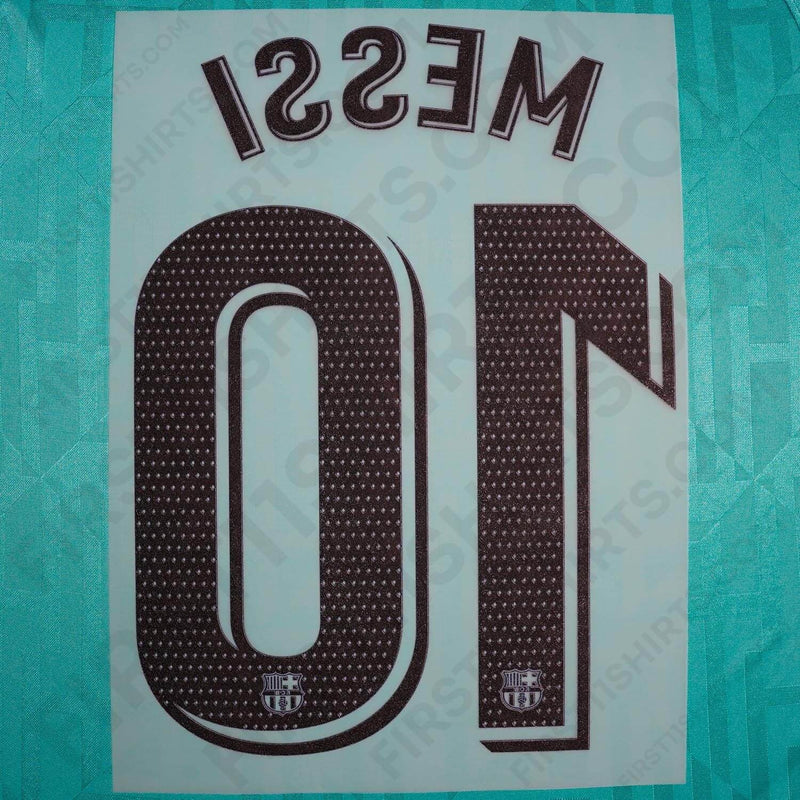 2019/20 FC Barcelona Third Name Set Messi 10 (Repro)