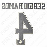 2019/20 Real Madrid Home Name Set Sergio Ramos 4 (Repro)