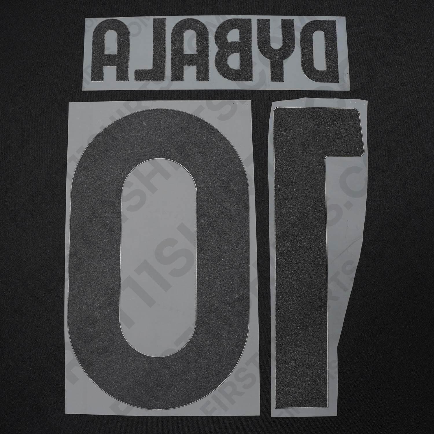 2020 - 2022 Juventus Away Name Set Dybala 10 (Repro)