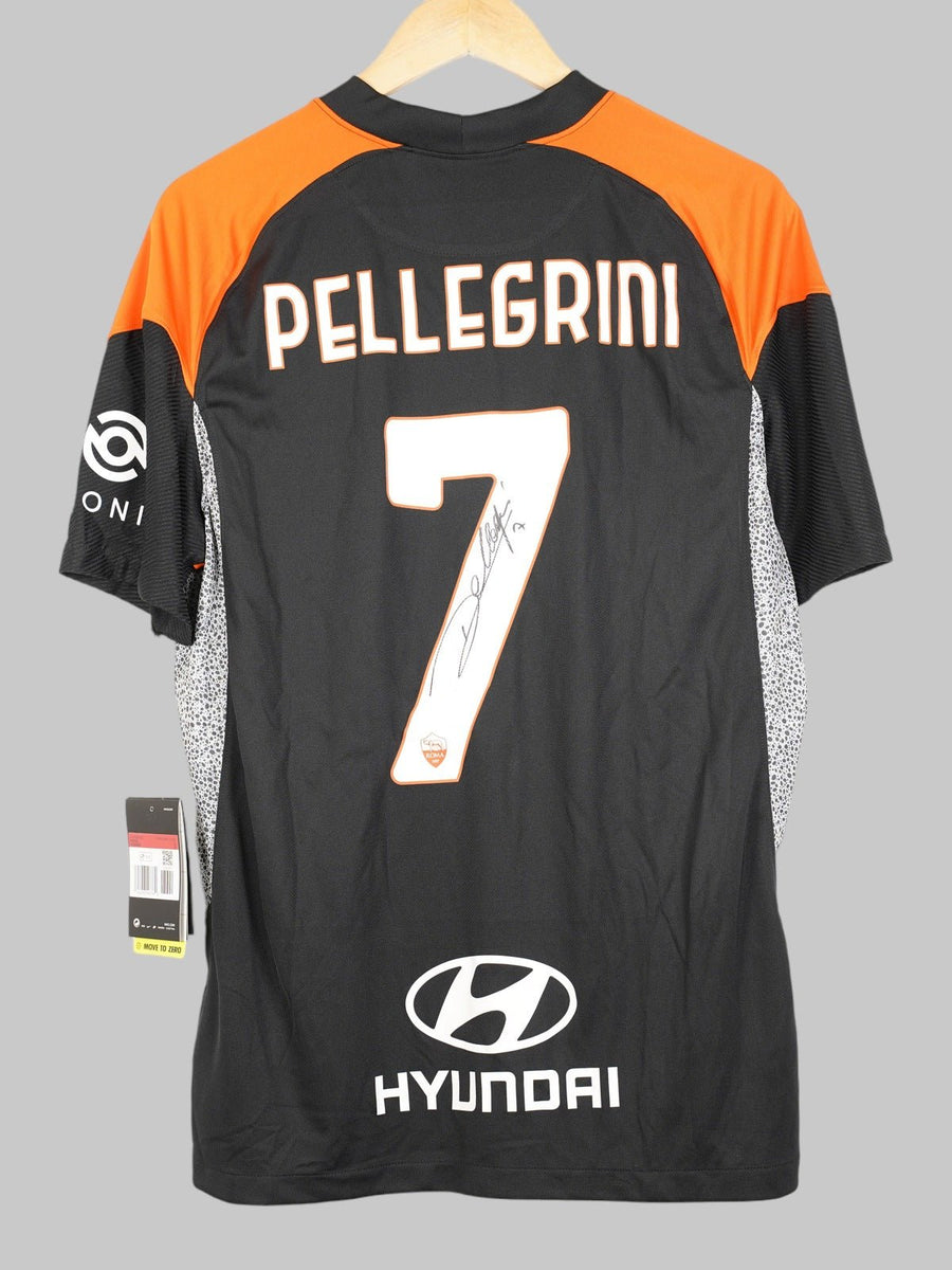 2020/21 AS Roma Pellegrini #7 Signed Third Shirt (L)