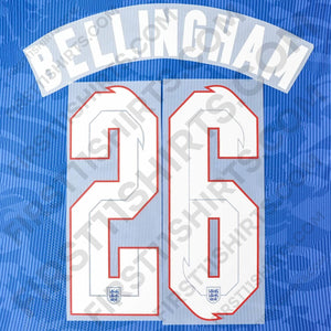 2020/21 England Away Name Set Bellingham 26 (Repro)