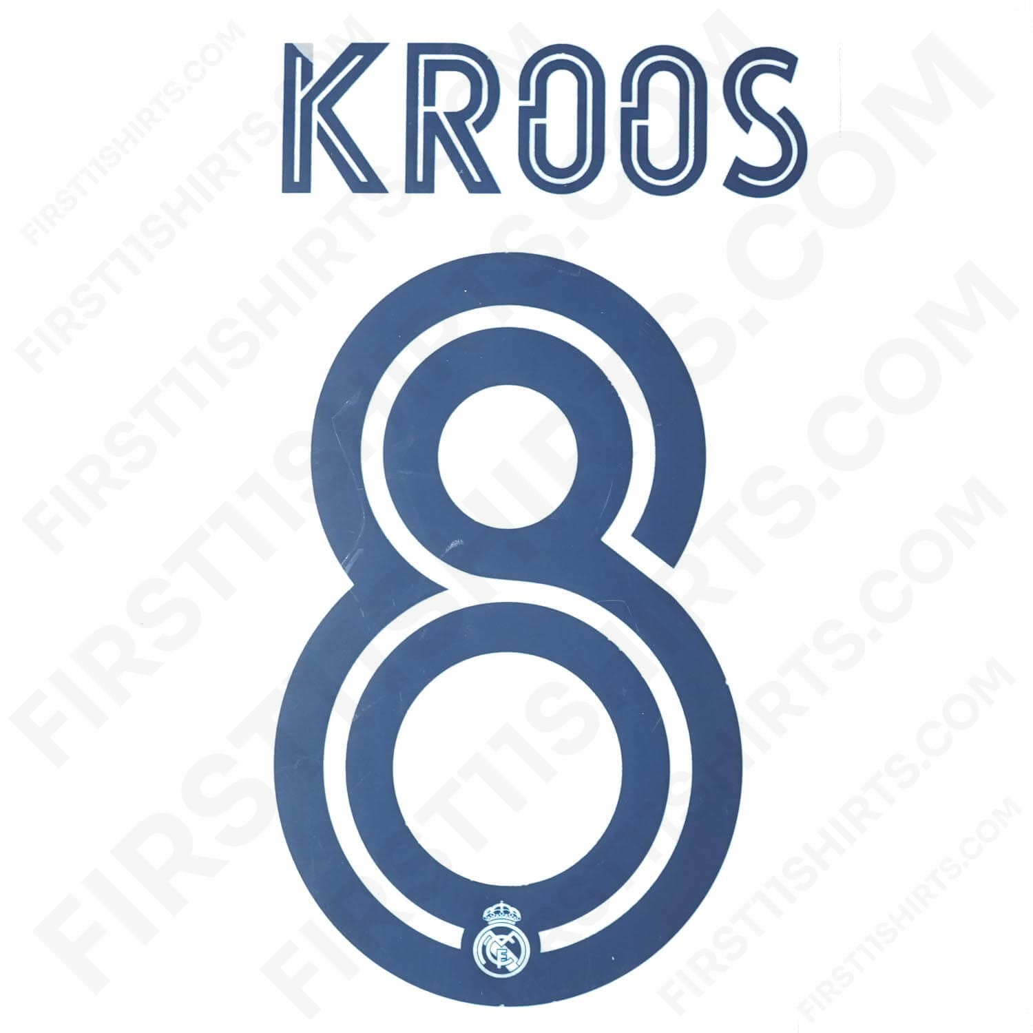 2020/21 Real Madrid Kroos #8 Home/Away Cup Version Name Set (Repro