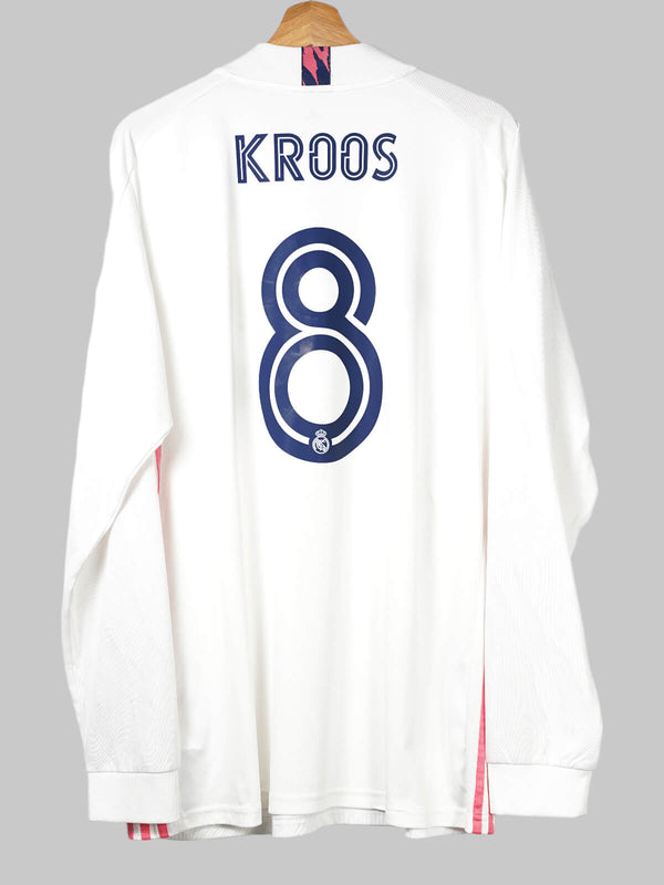 2020/21 Real Madrid Kroos #8 Home Shirt L/S (XL) Adidas