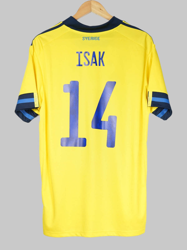 2020/21 Sweden Isak #14 Home Shirt (L) Adidas