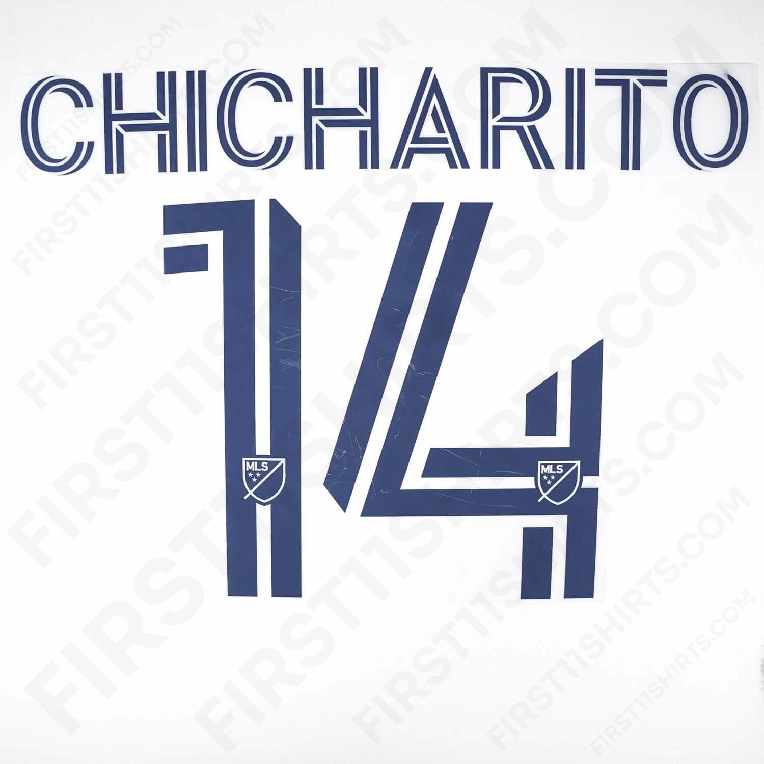 2021 - 2023 La Galaxy Home Name Set Chicharito 14 (Repro)
