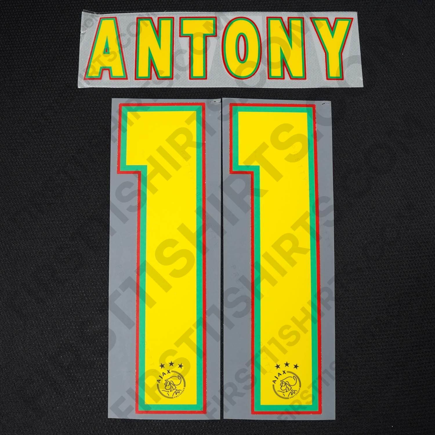 2021/22 Ajax Antony #11 Third Name Set (Repro) | First11