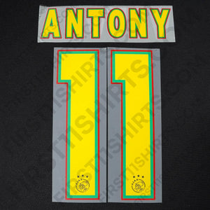 2021/22 Ajax Third Name Set Antony 11 (Repro)
