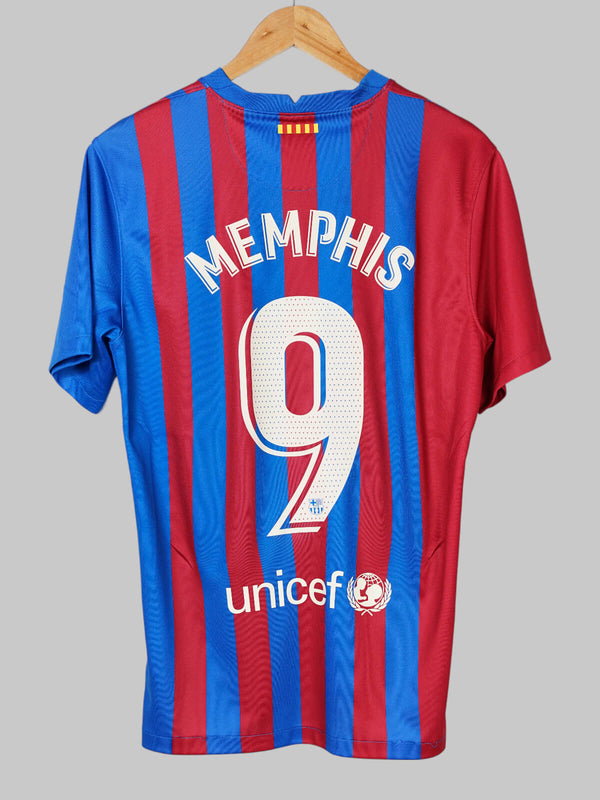 2021/22 Barcelona Memphis #9 Home Shirt (M)