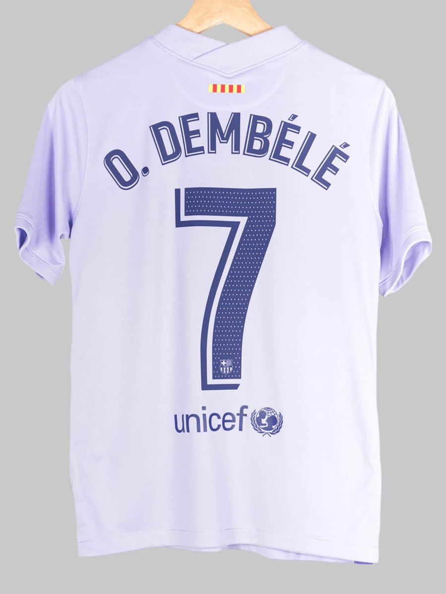 2021/22 Barcelona O.Dembele #7 Away Shirt (XL Kids)