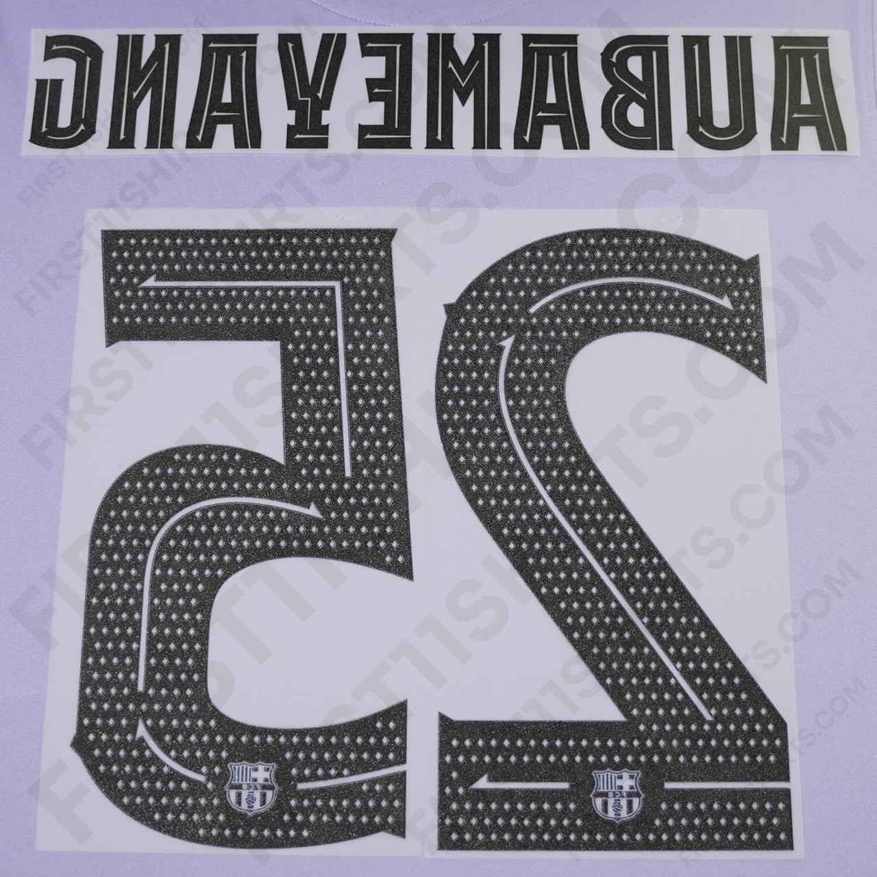 2021/22 FC Barcelona Away Name Set Aubameyang 25 Cup version (Repro)