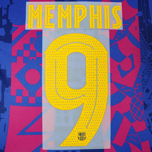 2021/22 FC Barcelona Home/Third Name Set Memphis 9 (Repro)