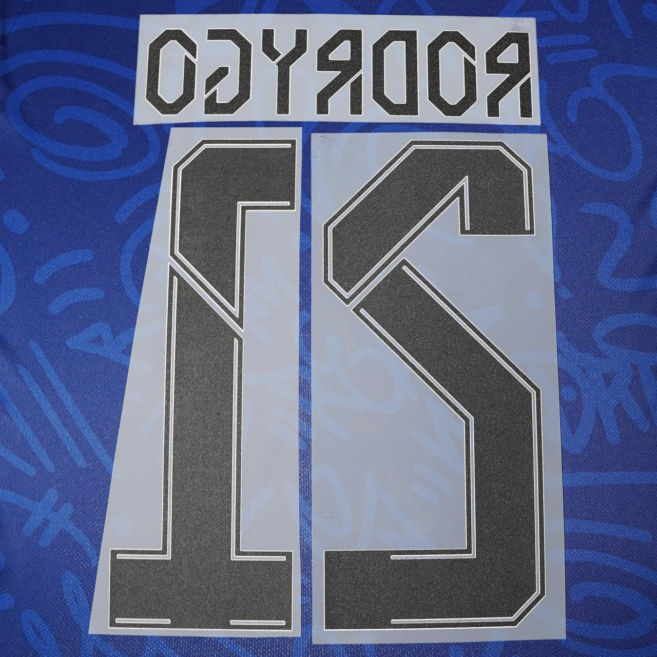 2021/22 Real Madrid Away/Third Name Set Rodrygo 21 (Repro)