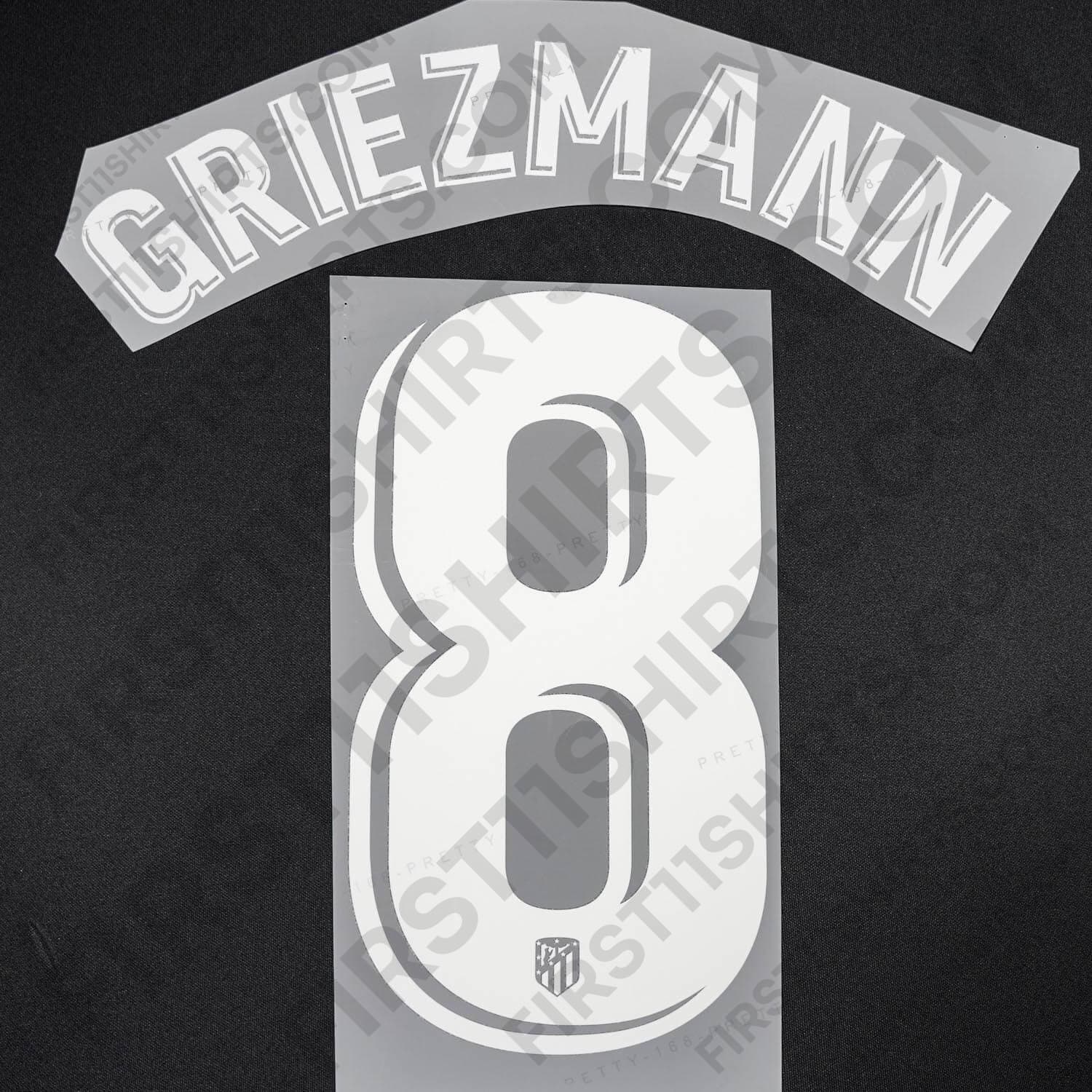 2022/23 Atletico Madrid Home/Third Name Set Griezmann 8 (Repro)