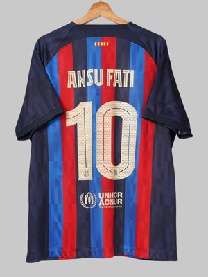 2022/23 Barcelona #10 Ansu Fati #10 Home Shirt (XL)