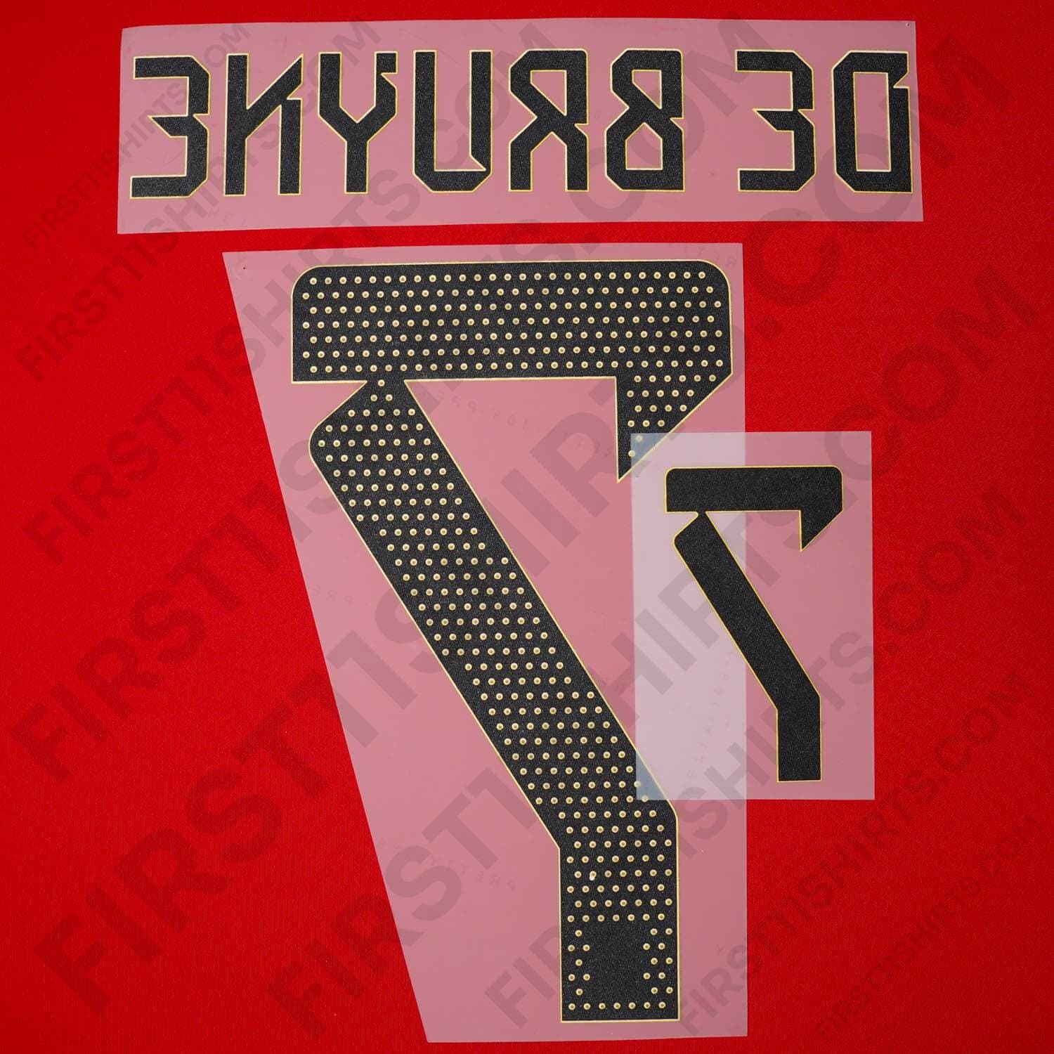 2022/23 Belgium Home Name Set De Bruyne 7 (Repro)