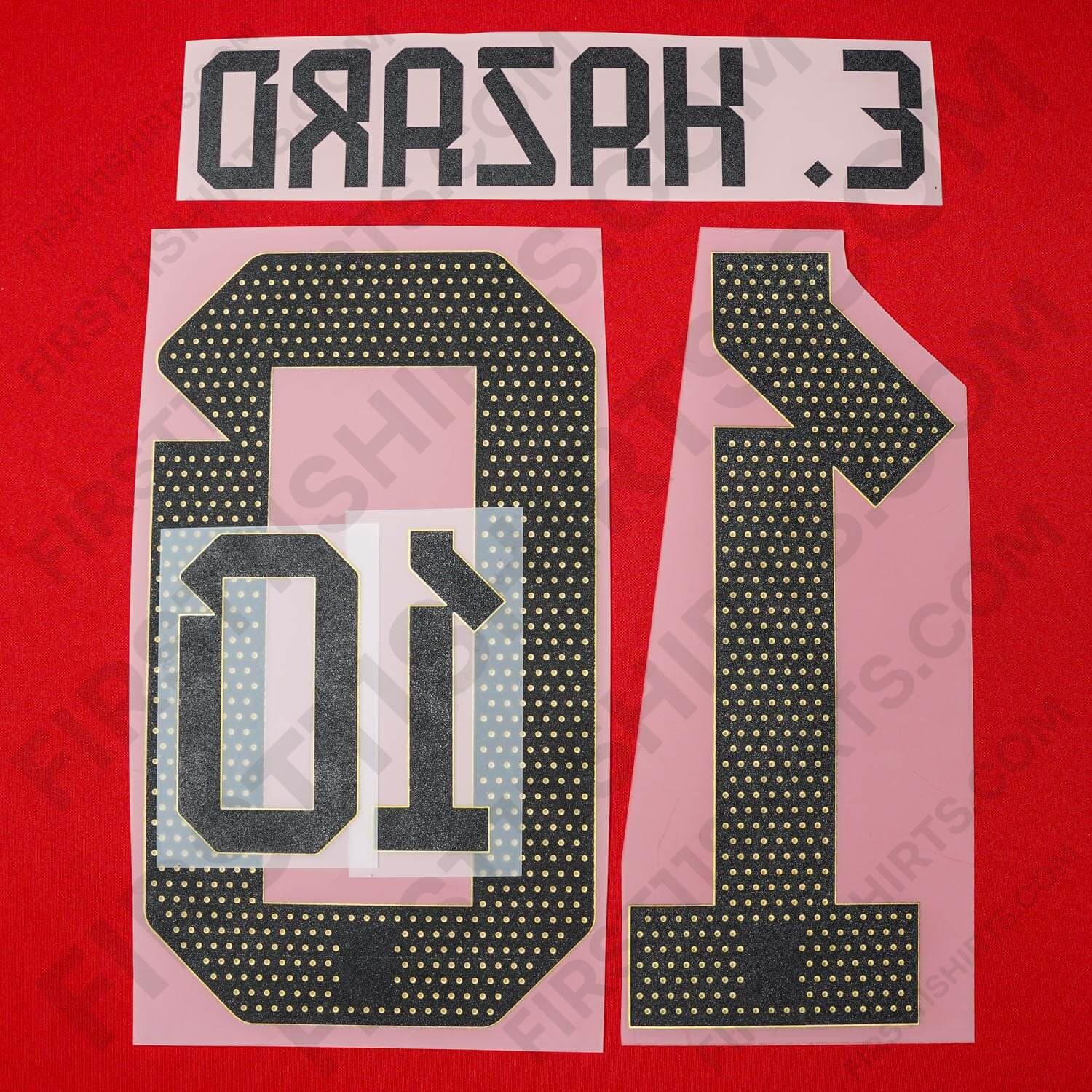 2022/23 Belgium Home Name Set E.Hazard 10 (Repro)