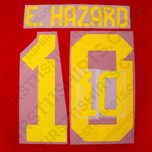 2022/23 Belgium Home Name Set E.Hazard 10 (Repro)
