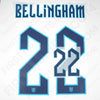 2022/23 England Home Name Set Bellingham #22