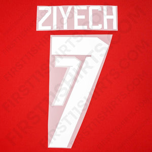 2022/23 Morocco Home Name Set Ziyech 7 (Repro)