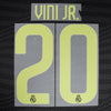 2022/23 Real Madrid Third Name Set Vini Jr. #20 UCL Cup Version (Repro)