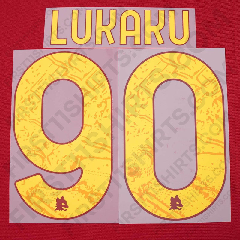 2023/24 AS Roma Home Name Set Lukaku 90 (Repro)