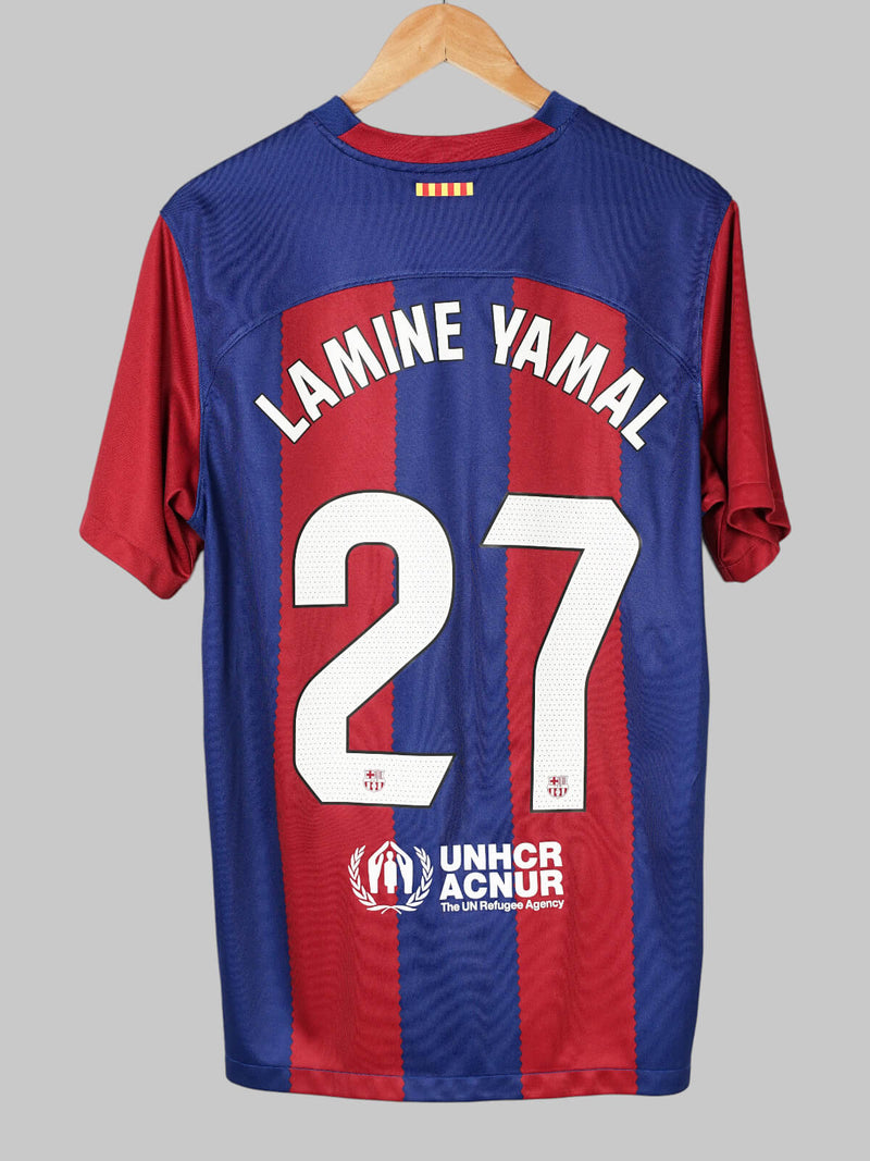 2023/24 Barcelona Lamine Yamal #27 Home Shirt (L)