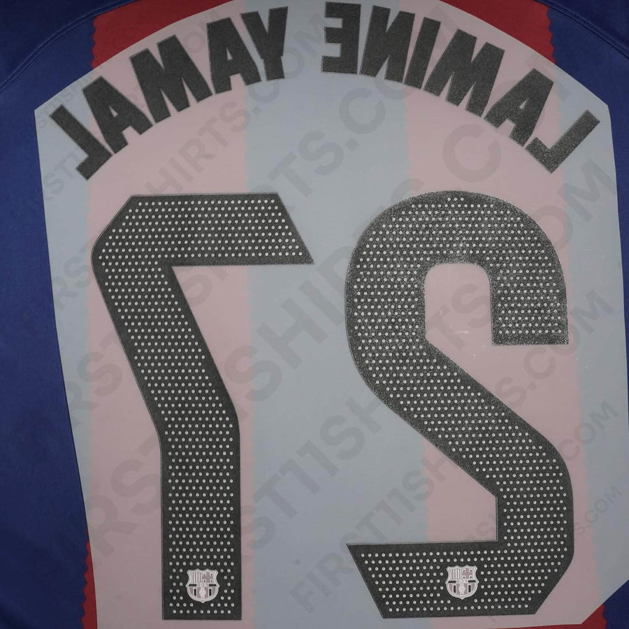 2023/24 FC Barcelona Home Name Set Lamine Yamal 27 (Repro)