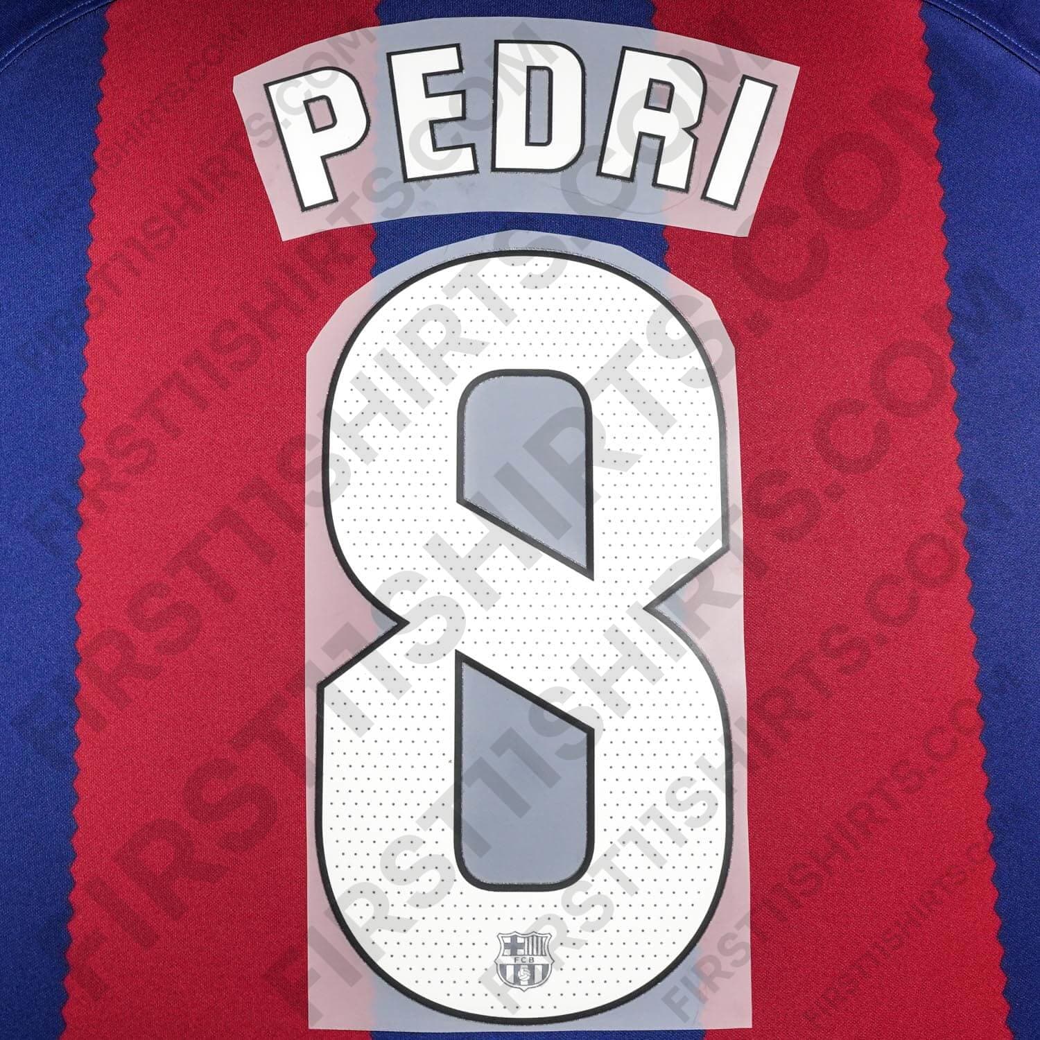 2023/24 FC Barcelona Home Name Set Pedri 8 (Repro)