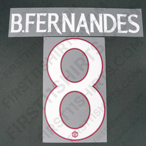 2023/24 Man United Away Name Set B.Fernandes 8 Cup Version (Repro)