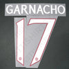 2023/24 Man United Away Name Set Garnacho #17 Cup Version (Repro)
