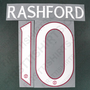2023/24 Man United Away Name Set Rashford 10 Cup Version (Repro)