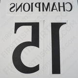 2023/24 Real Madrid Home Name Set Champions 15 (Repro)