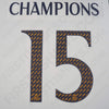 2023/24 Real Madrid Home Name Set Champions #15 (Repro)