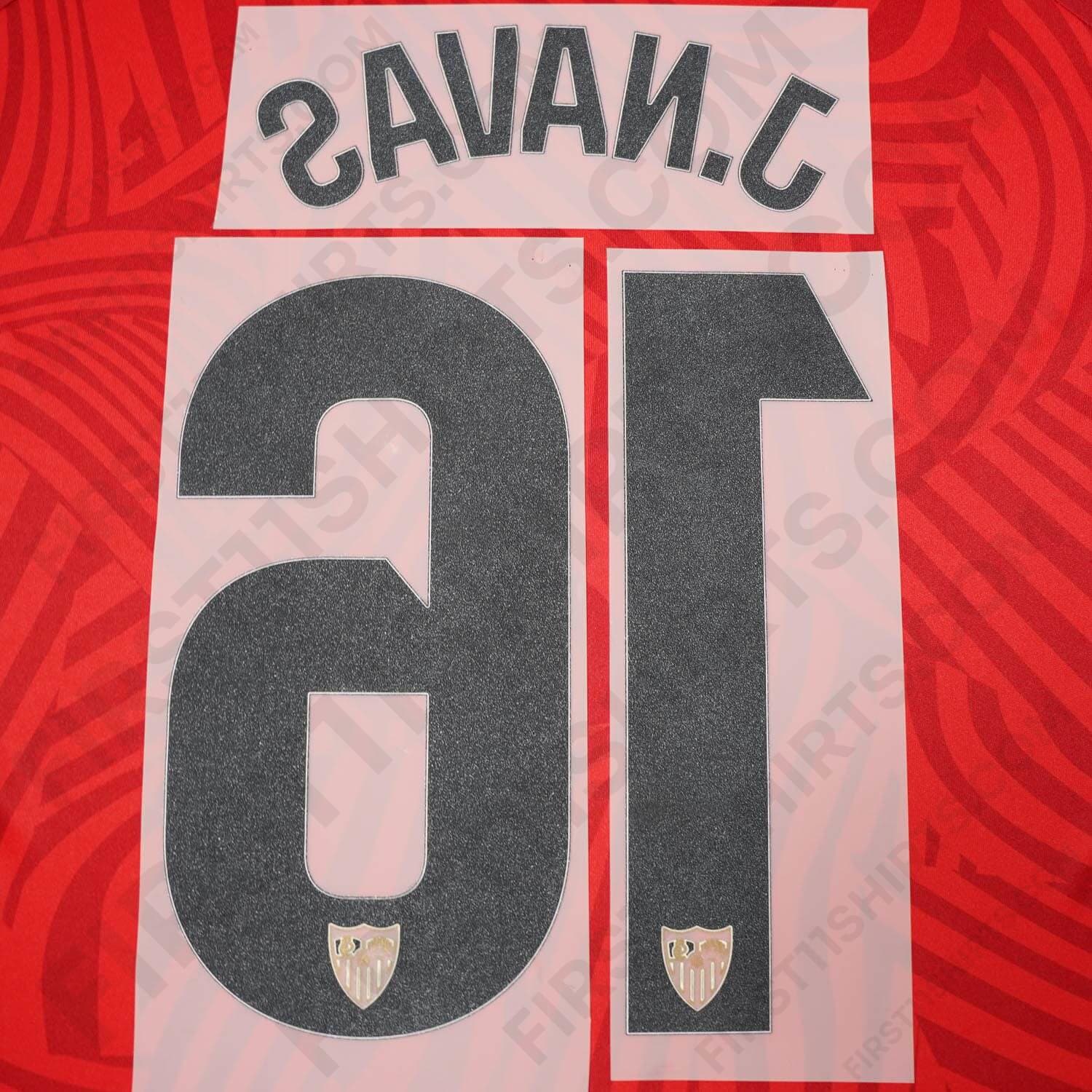 2023/24 Sevilla J.Navas #16 Home Name Set (Repro) | First11