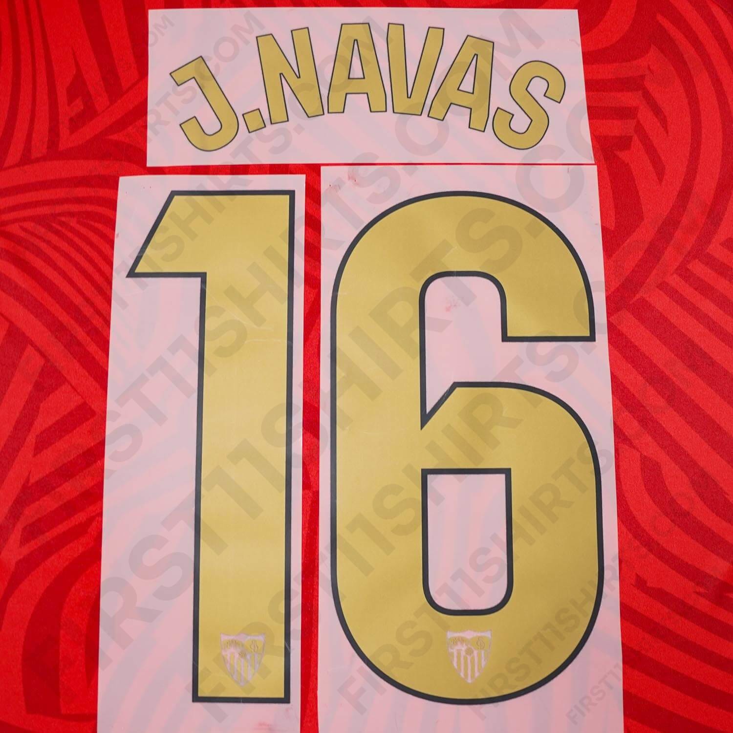 セビージャ #16 ヘスス・ナバス 2023/24 Sevilla J.Navas #16 Home Name Set (Repro) | First11