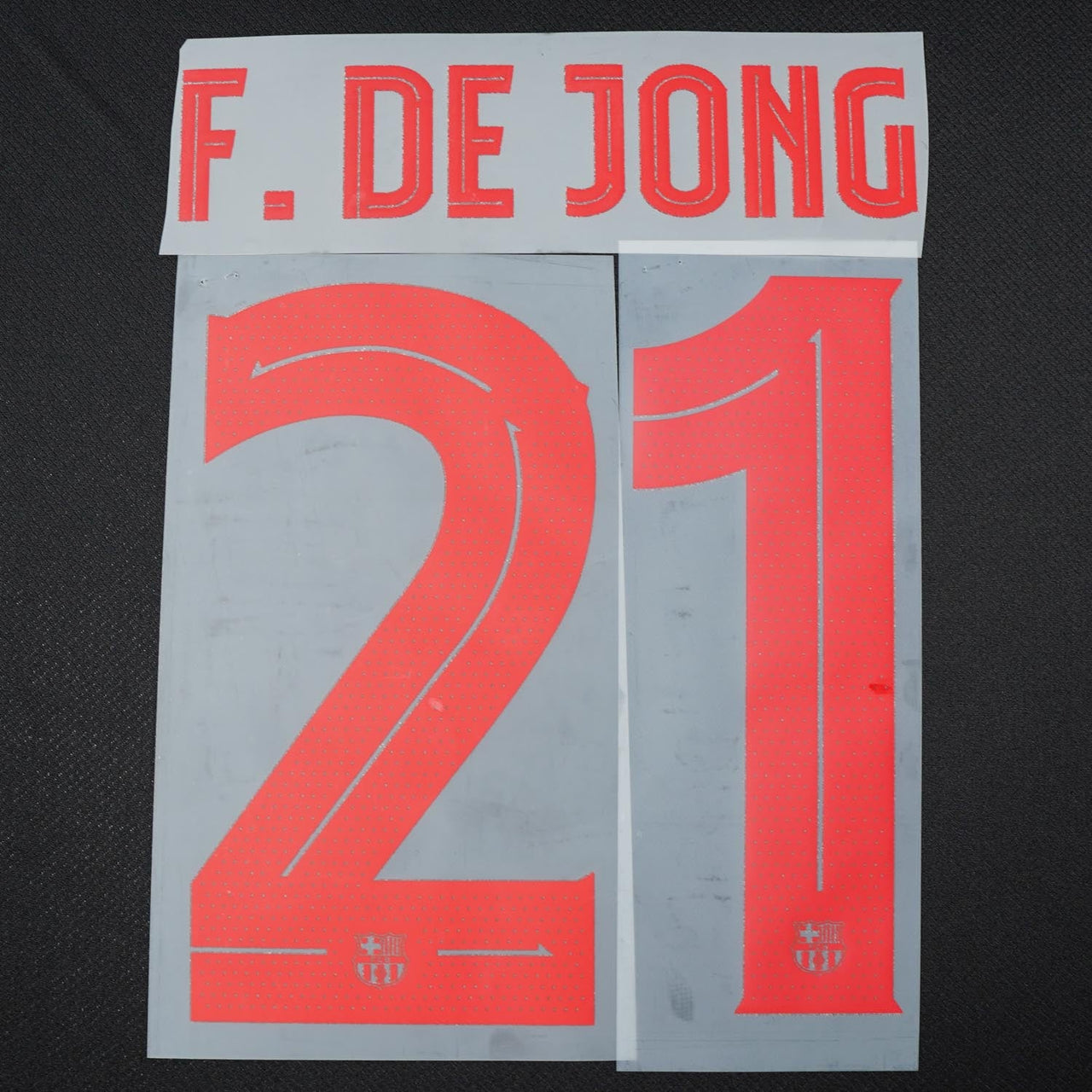 2024/25 Barcelona Away Name Set F. De Jong 21 (Repro)