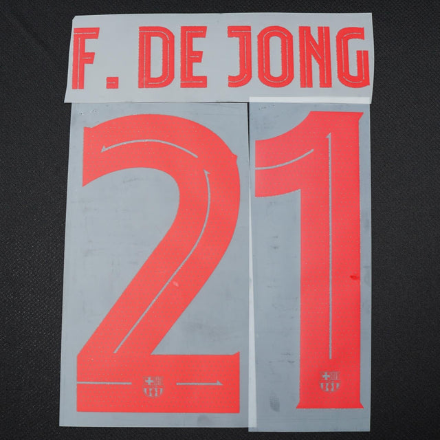 2024/25 Barcelona Away Name Set F. De Jong 21 (Repro)