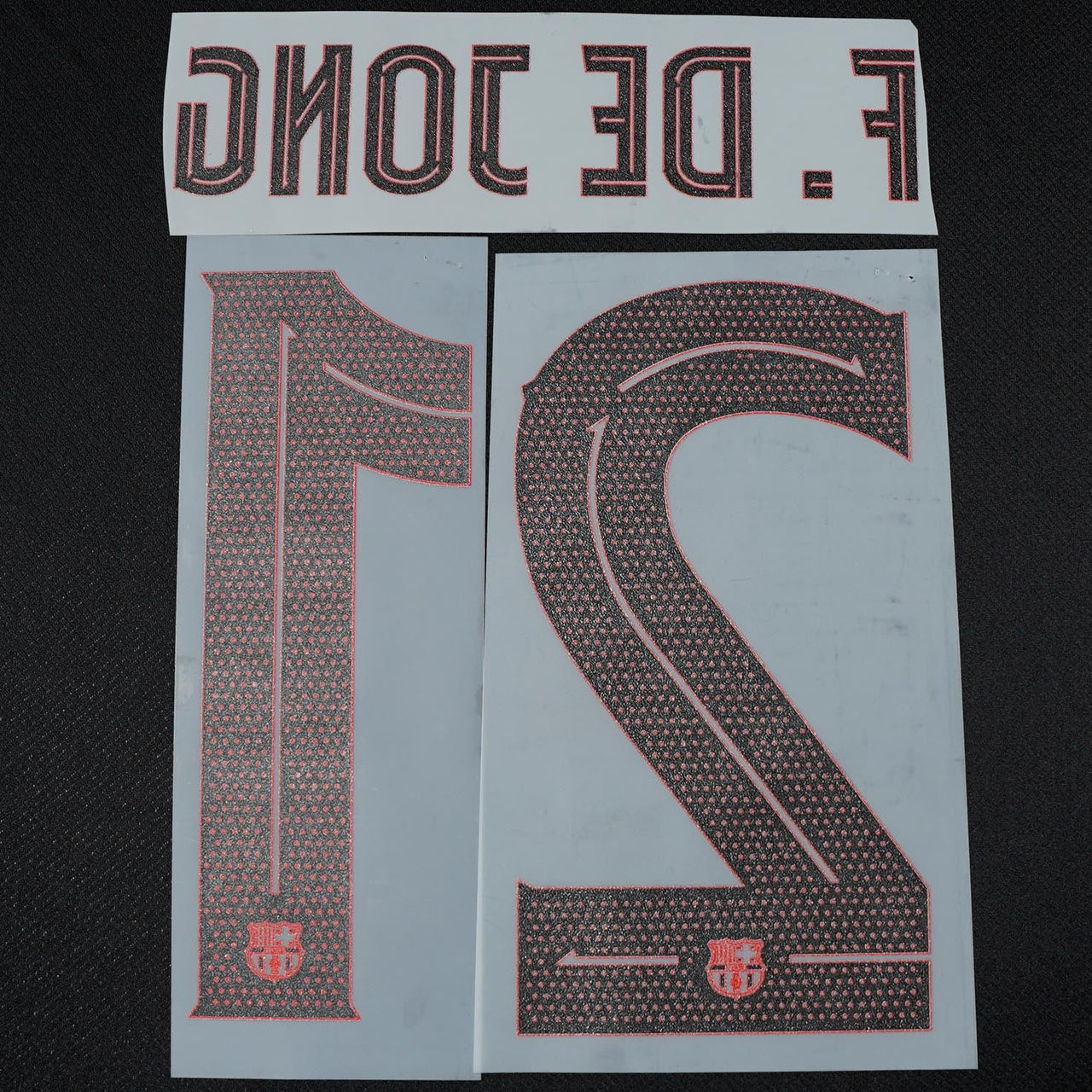 2024/25 Barcelona Away Name Set F. De Jong 21 (Repro)