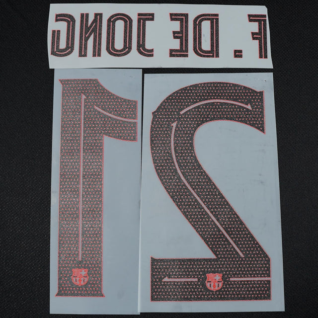 2024/25 Barcelona Away Name Set F. De Jong 21 (Repro)
